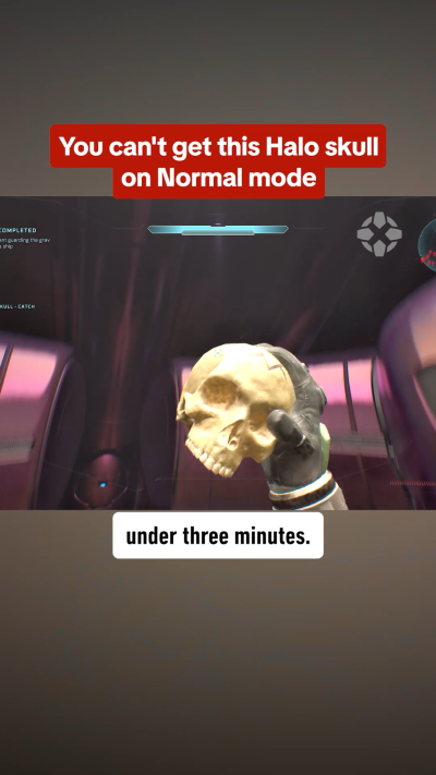 You Can't Get This Halo Skull on Normal Mode
