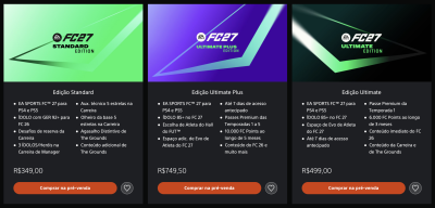 EA Sports FC 27 chegará ao PS4 e PS5; conheça as versões