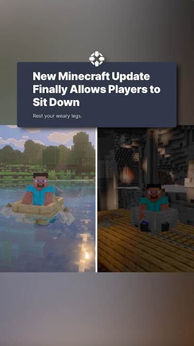 You Can Finally Sit Down In Minecraft