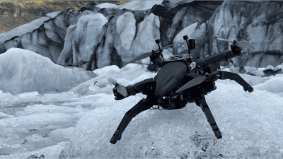 Drone com “garras” consegue pousar em icebergs e geleiras