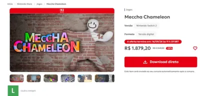 Erro de precificação na eShop brasileira faz o indie viral Meccha Chameleon custar mais de R$ 1.800 no Switch 2!