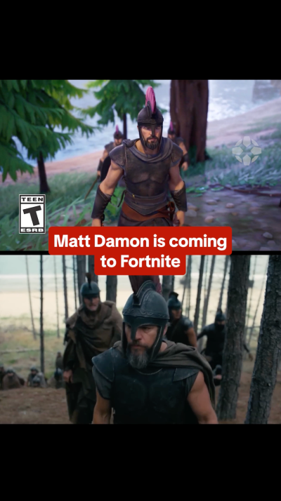 Matt Damon and Benny Safdie (from The Odyssey) Are Coming to Fortnite