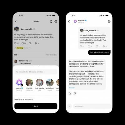 Threads passa a oferecer conversas privadas com o Meta AI